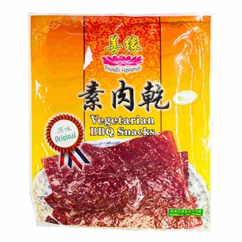 Image Friendly BBQ Snack Original 善缘-原味素肉干片 （方）250 grams